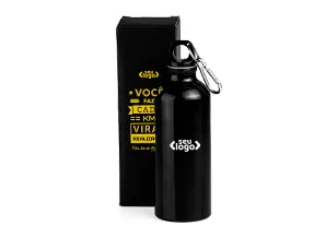 SQUEEZE EM ALUMÍNIO PRETO - 500ML