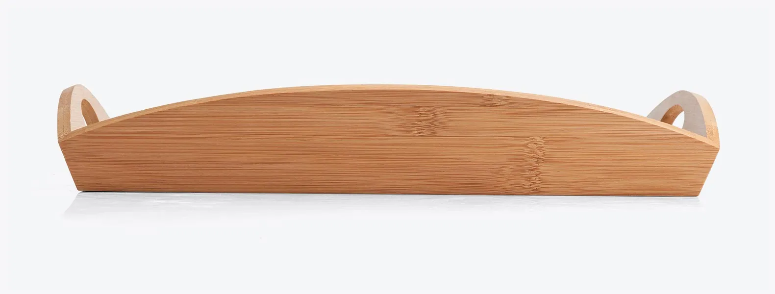 Bandeja para servir retangular em bambu 40 cm.