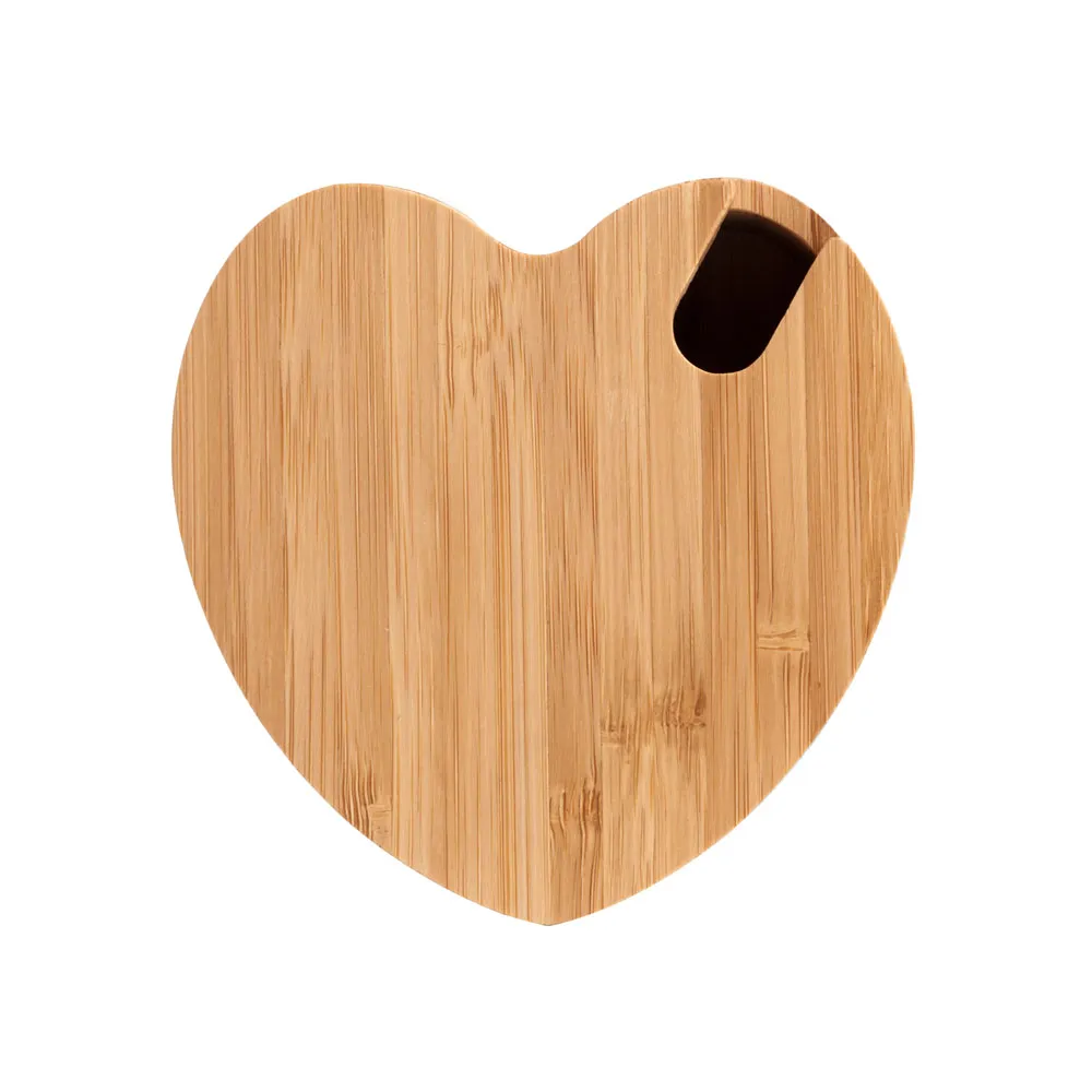 Açucareiro com formato de coração e colher em Bambu.