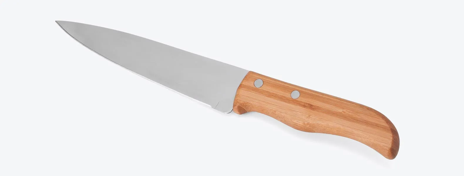 Conjunto com faca 7'', faca 4 para frutas e garfo em Bambu/Inox. Como cortesia, na faca 7 fazemos uma gravação com os cortes do boi.