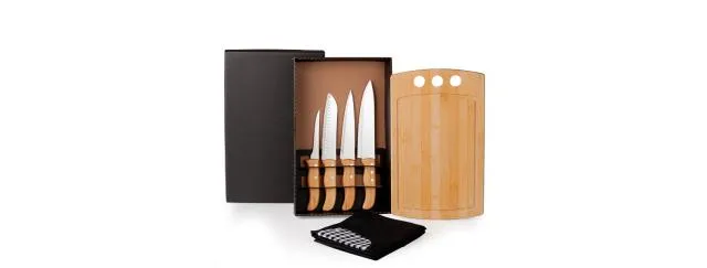 kit-para-cozinha-em-bambu-com-avental-tabua-e-facas-6-pcs