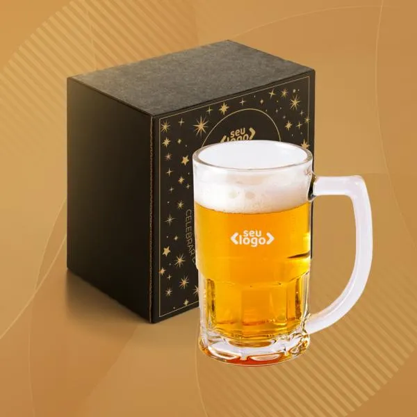 Caneca de Vidro para Chopp ou Cerveja. Capacidade: 340 ml