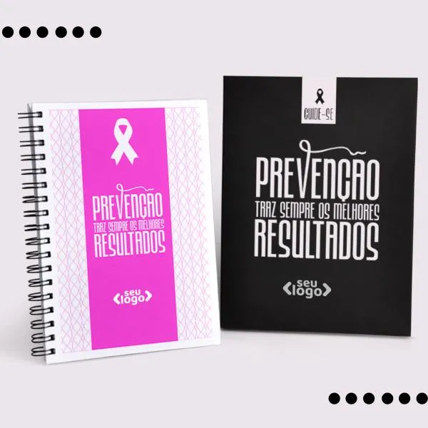 Caderno para anotações wire-o branco com capa dura. Conta com folha para dados pessoais, calendário e 100 folhas pautadas. Gramatura da folha de 70 g/m2