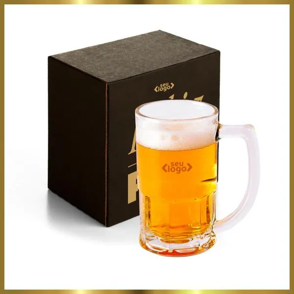 Caneca de Vidro para Chopp ou Cerveja. Capacidade: 340 ml