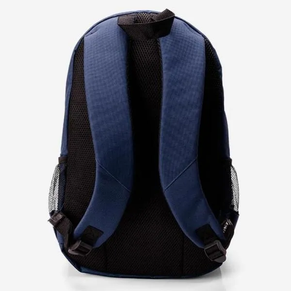 Mochila azul em Poliester 600D/1680D com alças para as costas, alça para as mãos, compartimento para notebook de até 15, 3 bolsos externos com zíper e 2 bolsos externos em tela. Utilidade do Produto: Uma mochila ideal para quem precisa de conforto, praticidade e organização no trabalho, nas viagens e no dia a dia.