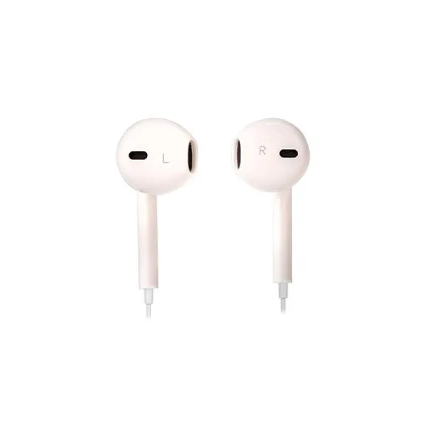 Fone de ouvido branco com microfone, controle de volume e estojo plástico. Conta com cabo de 1m e conector 3.5mm (P2, o mais comum para celulares, tablets e etc). Obs: os controles de volume funcionam apenas para celulares da Apple.