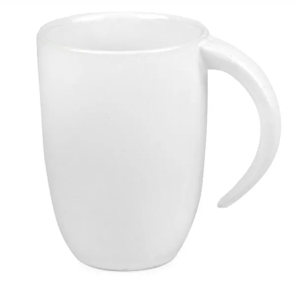 Kit caneca em cerâmica branca. Composto por duas canecas em cerâmica branca com a capacidade de 350 ml.