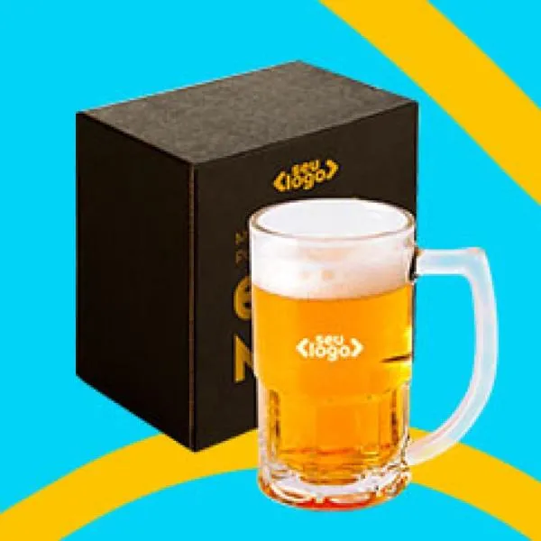 Caneca de Vidro para Chopp ou Cerveja. Capacidade: 340 ml