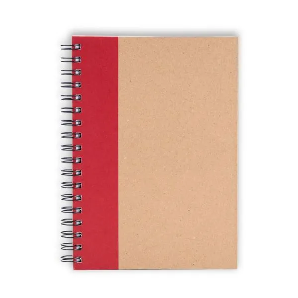 Caderno para anotações wire-o com capa dura. Conta com folha para dados pessoais, planejamento por mês, folhas pautadas, 10 páginas quadriculadas e folha para contatos. Gramatura da folha de 70 g/m2.