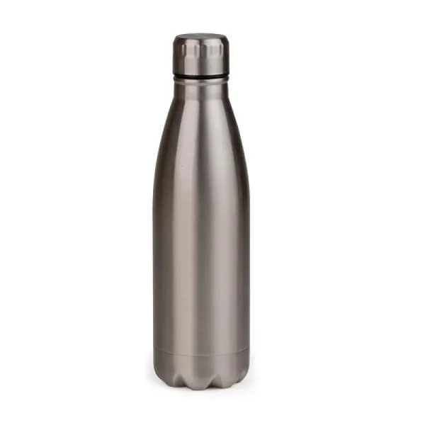 Garrafa em Aço Inox com tampa. Conta com acabamento escovado. Capacidade: 750ml