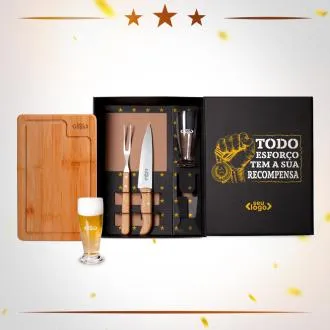 KIT PARA CHURRASCO COM COPOS - 5 PÇS