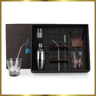 KIT PARA DRINKS COM COQUETELEIRA - 7 PÇS