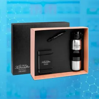 KIT ESCRITÓRIO COM SQUEEZE, BLOCO DE ANOTAÇÕES E CANETA