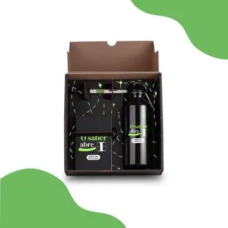 KIT COM SQUEEZE, CANETA E BLOCO - 3 PÇS