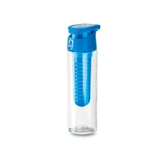 SQUEEZE PLÁSTICO COM INFUSOR TRANSPARENTE/AZUL - 750ML