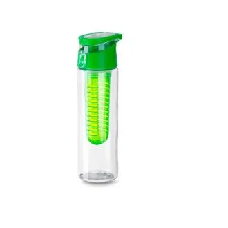 SQUEEZE PLÁSTICO COM INFUSOR TRANSPARENTE/VERDE - 750ML