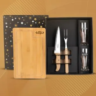 KIT PARA CHURRASCO COM COPOS - 5 PÇS