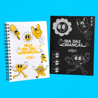 CADERNO PAUTADO COM WIRE-O - BRANCO - 23,5x18cm - 100 FLS