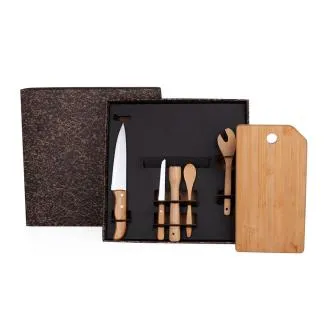 KIT PARA BAR EM BAMBU MÔNACO - 6 PÇS