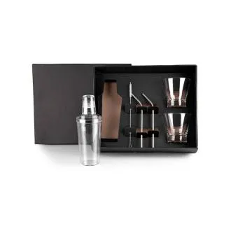 KIT PARA DRINKS COM COQUETELEIRA - 6 PÇS