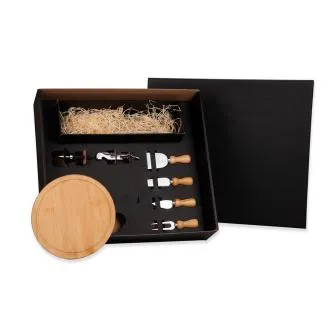 KIT QUEIJO E VINHO - 7 PÇS - NÃO ACOMPANHA GARRAFA