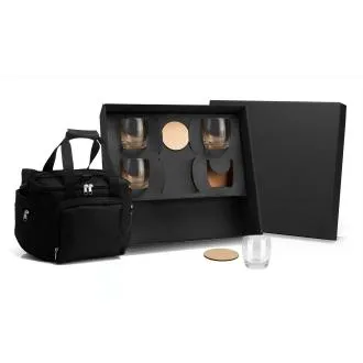 KIT WHISKY COM BOLSA TÉRMICA - 9 PÇS