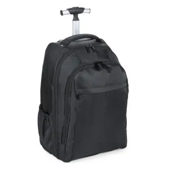 MOCHILA EM POLYESTER 600D COM RODINHA - 35L - PRETA