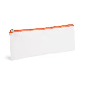 NECESSAIRE EM NYLON 210 RESINADO - LARANJA - 24x10,5cm