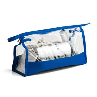 NECESSAIRE EM NYLON 600 E PVC AZUL