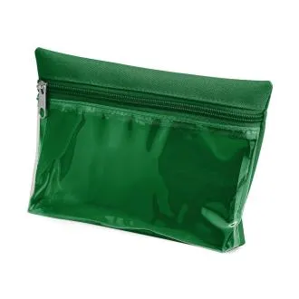 NECESSAIRE EM OXFORD / PVC - VERDE - 19x12,5cm