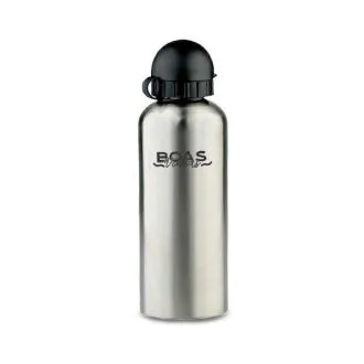 SQUEEZE EM AÇO INOX COM TAMPA PRETA - 600 ML