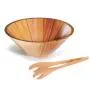 Confeccionado em bambu com tigela bowl de capacidade para 3 litros e pegador com orifício no cabo para pendurá-lo em ganchos. O bambu passa por um processo industrial onde é cortado em várias tiras que são lixadas, niveladas e unidas com cola atóxica, depois são torneadas no formato do produto e finalizadas com verniz.