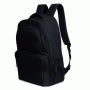 Mochila preta confeccionada em Polyester 600D. Conta com bolso principal com zíper duplo cursor, dois bolsos frontais em zíper, dois bolsos laterais em tela, divisória para notebook interna com acabamento acolchoado, alças ajustáveis, alça de mão e alça carona para mala.