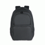 Mochila preta confeccionada em Polyester 600D. Conta com bolso principal com zíper duplo cursor, dois bolsos frontais em zíper, dois bolsos laterais em tela, divisória para notebook de até 15 interna com acabamento acolchoado, alças ajustáveis, alça de mão e alça carona para mala.